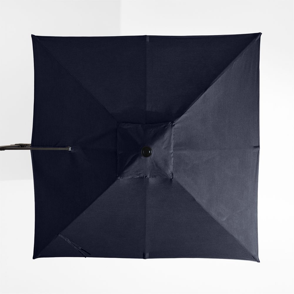 9' Square Sunbrella Canvas Navy Blue Outdoor Cantilever Patio Umbrella Cover