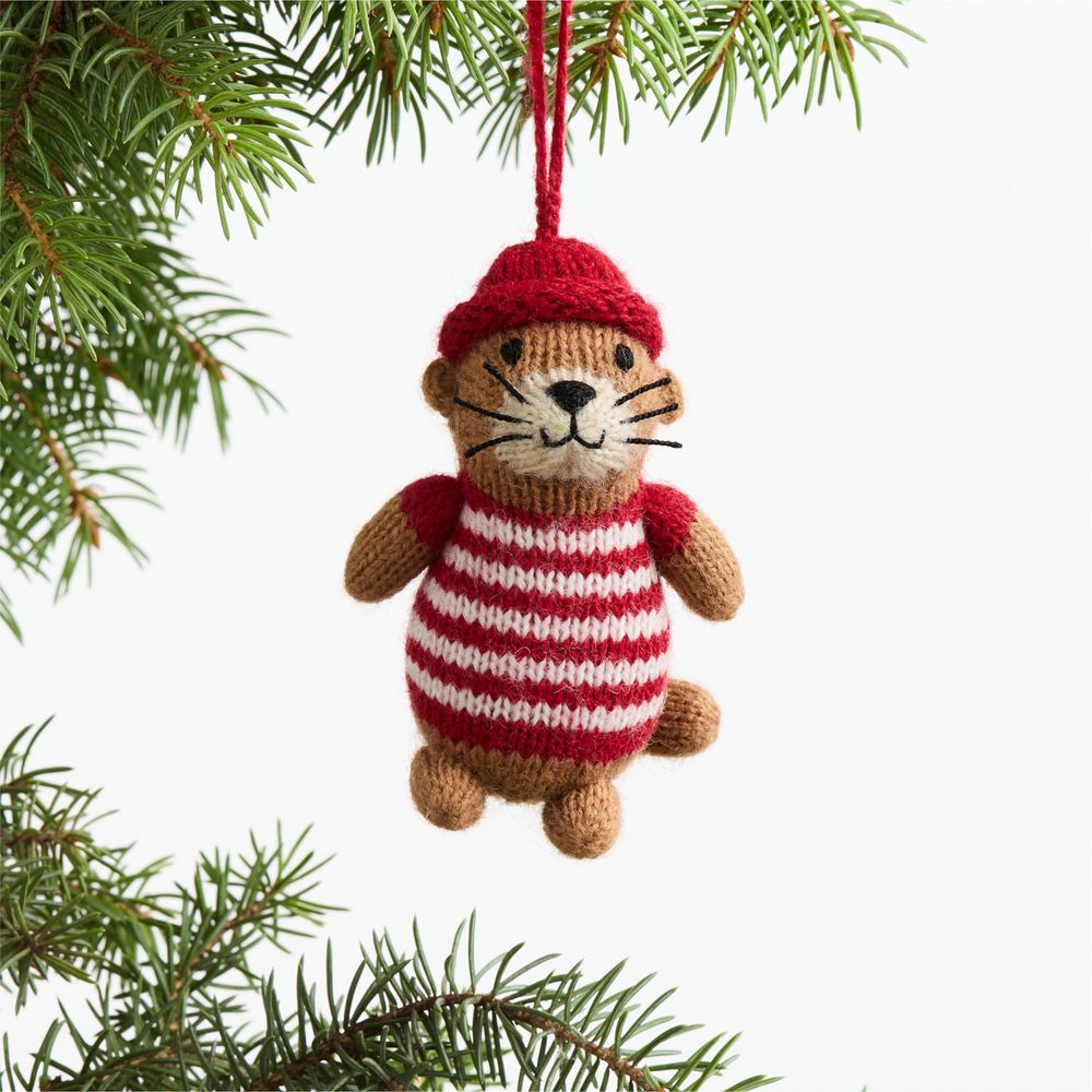 Alpaca Knit Christmas Tree Animal Ornament Collection