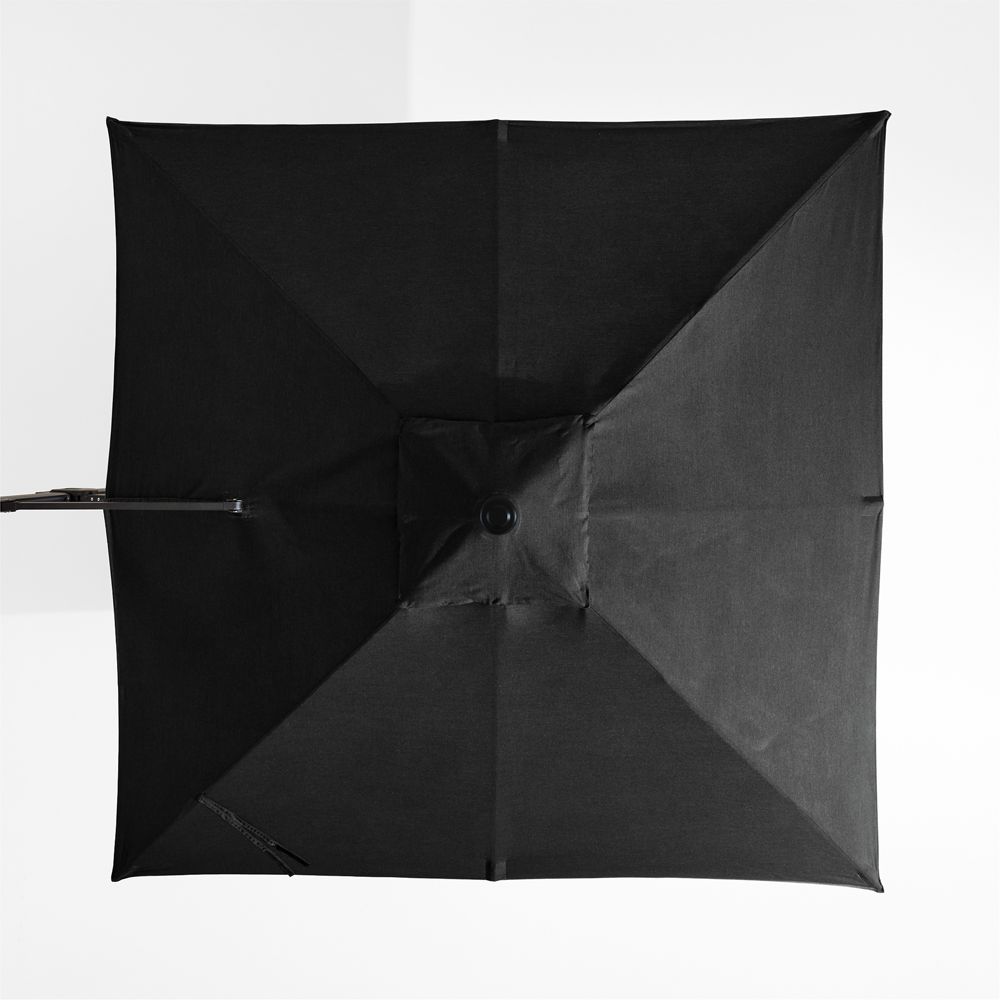 9' Square Sunbrella Canvas Black Outdoor Cantilever Patio Umbrella Cover