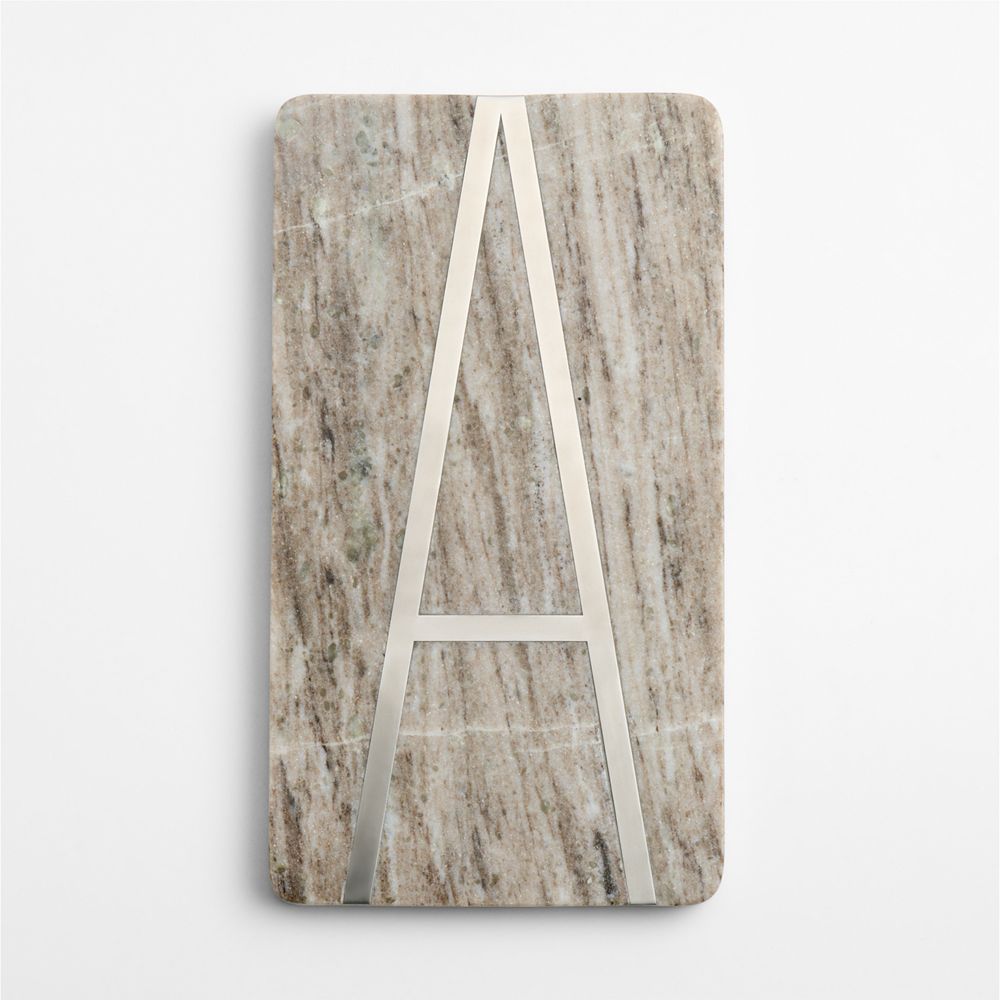 Tuscan Marble Monogram Serving Boards