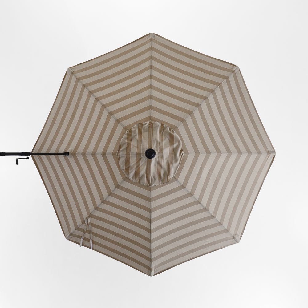 10' Round Sunbrella Range Dune Stripe Outdoor Cantilever Patio Umbrella Cover