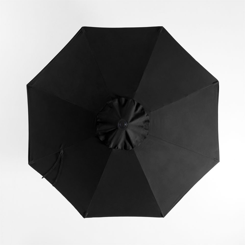 10' Round Sunbrella Canvas Black Outdoor Patio Umbrella Cover
