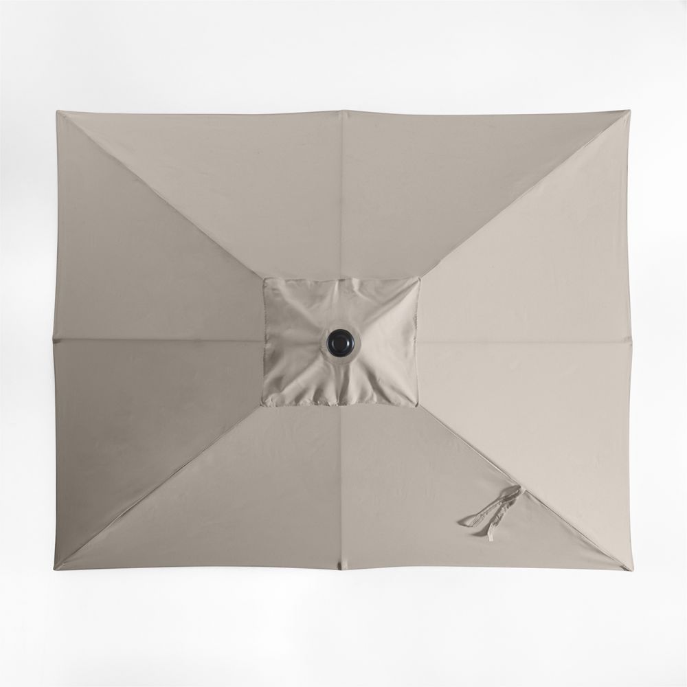 10' Rectangle Sunbrella Cast Ash Brown Outdoor Patio Umbrella Cover