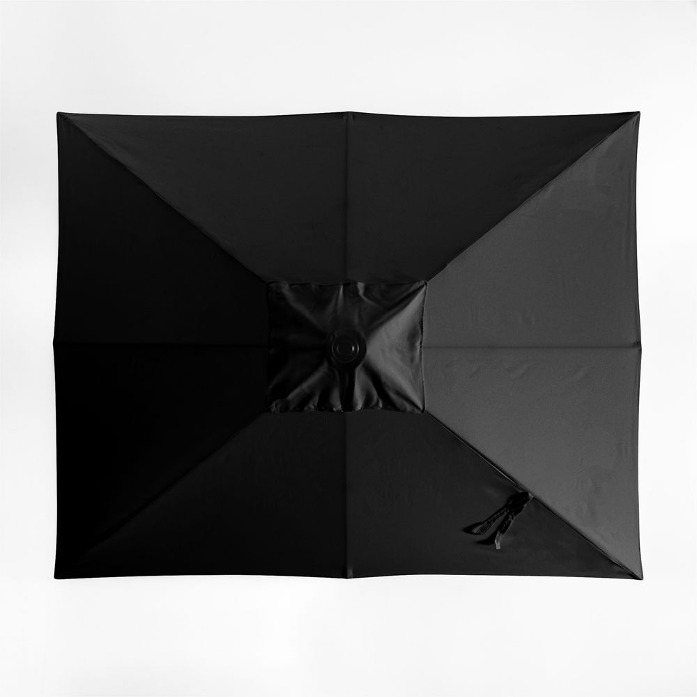 10' Rectangle Sunbrella Canvas Black Outdoor Patio Umbrella Cover