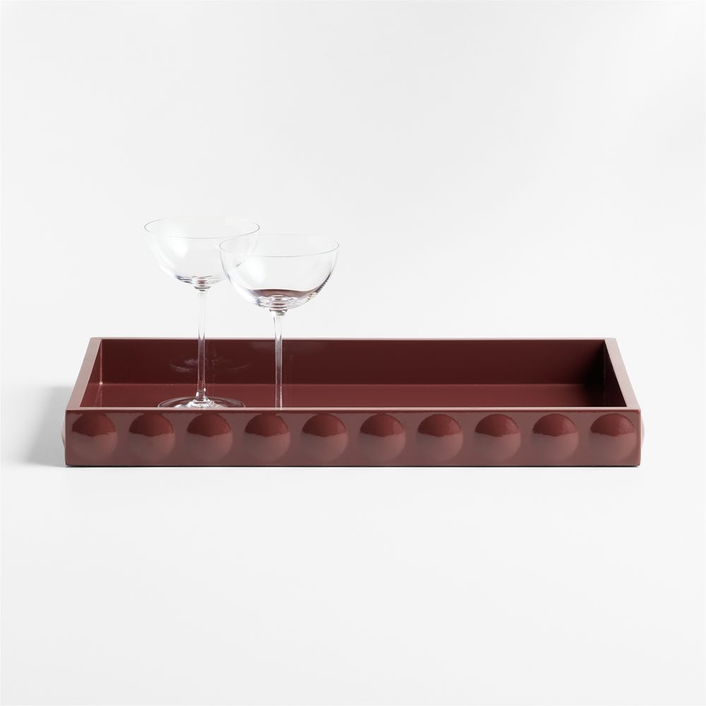 Perfect Set Burgundy Lacquer Decorative Storage by Venus Williams