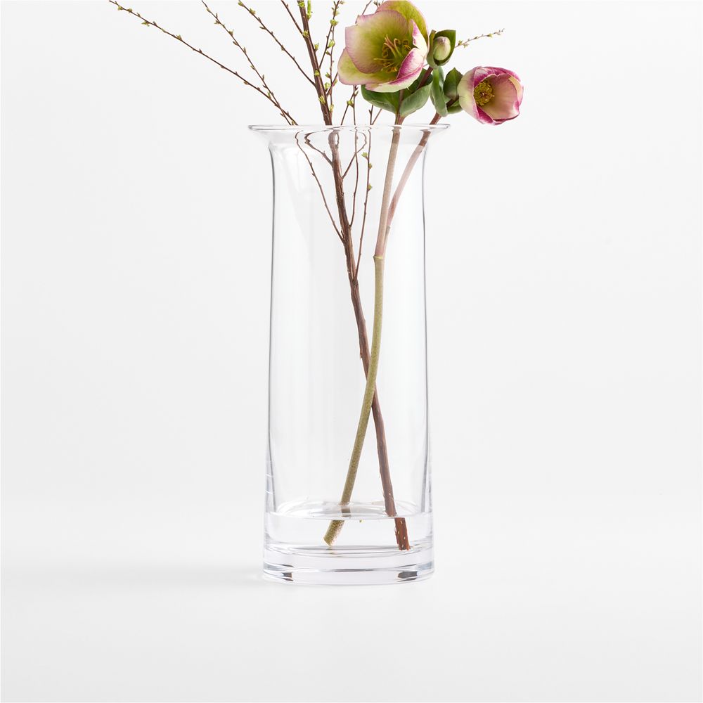 Fleur Clear Handblown Glass Vases