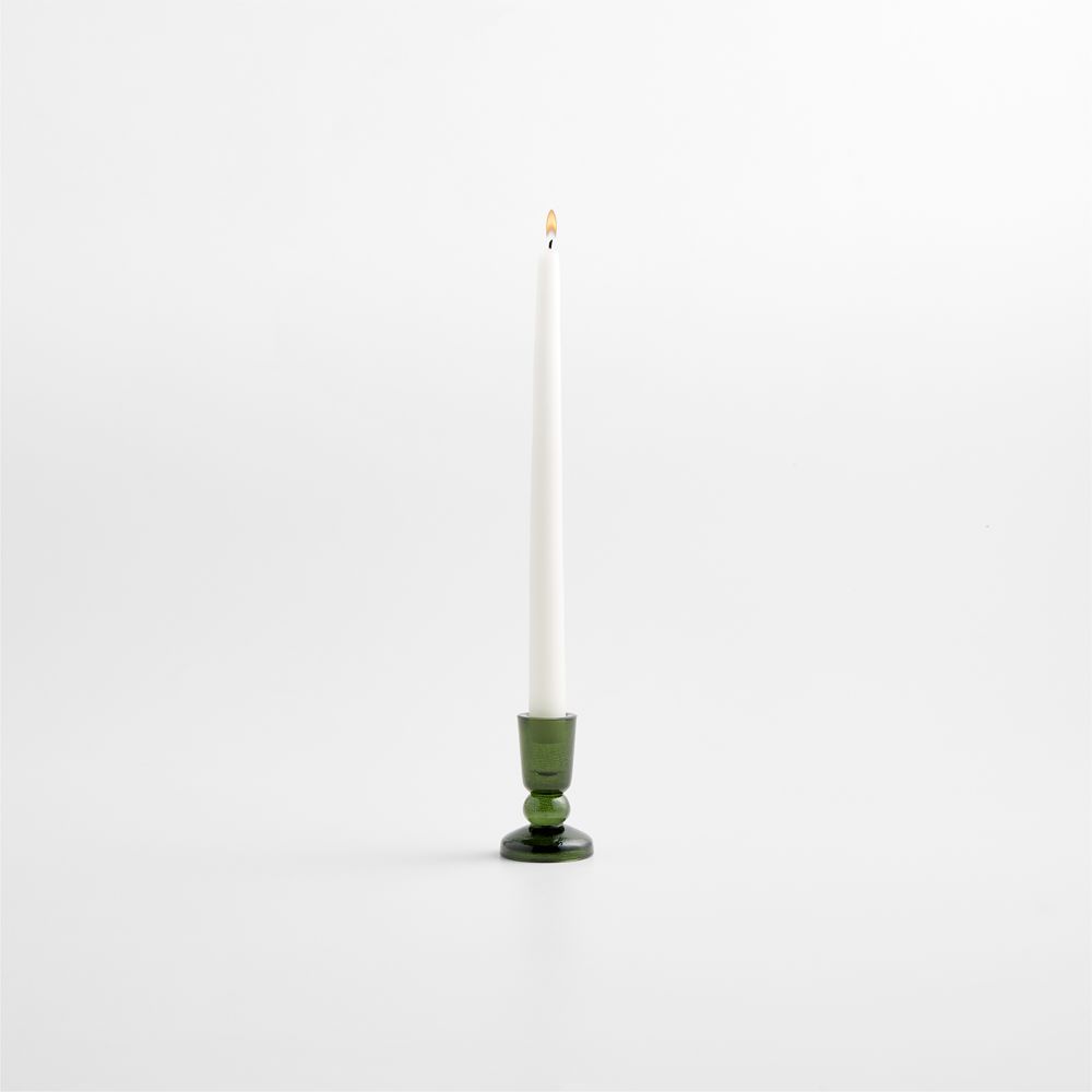 Genoa Green Glass Taper Candle Holders