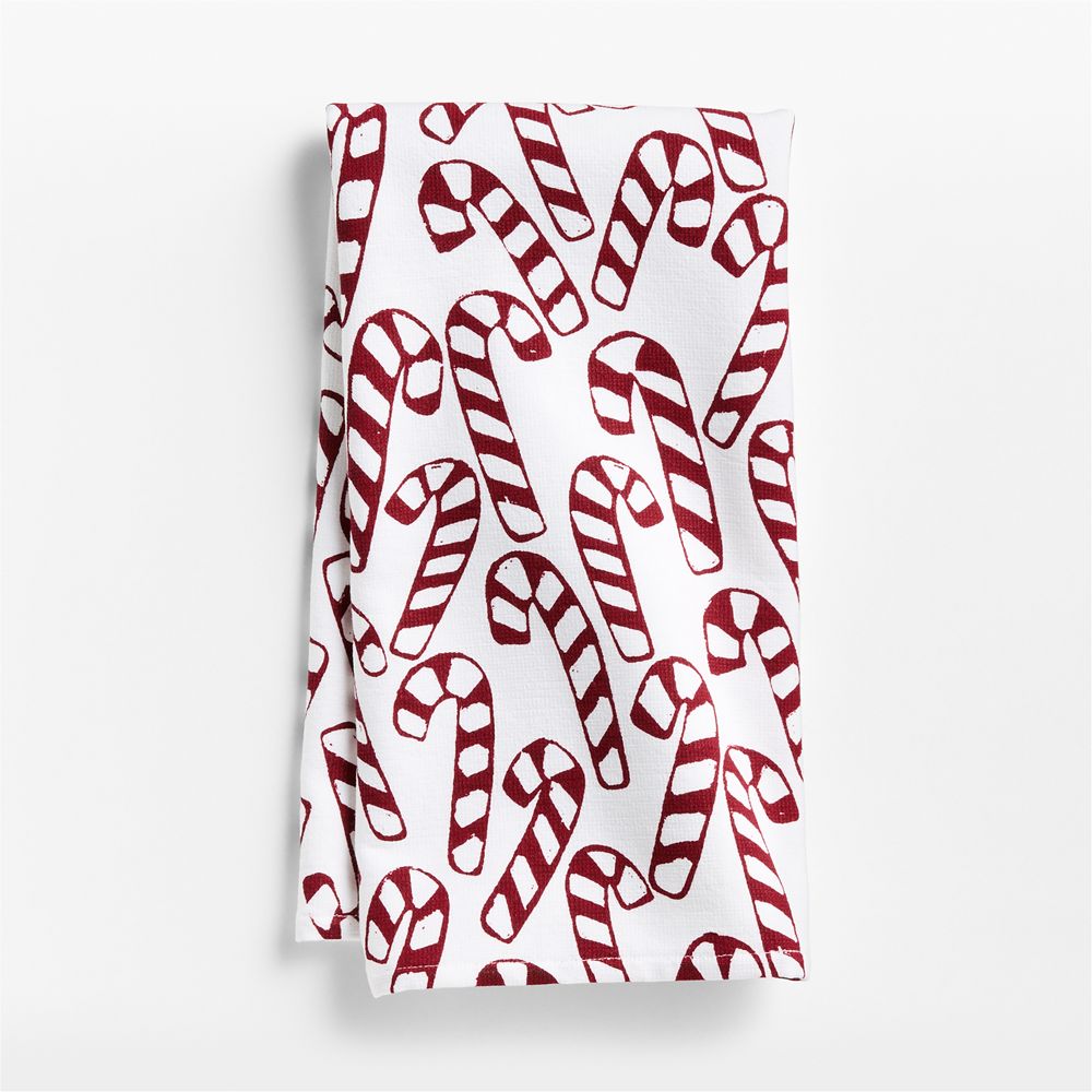 Candy Cane Organic Cotton Absorbent Terry Dish Towel