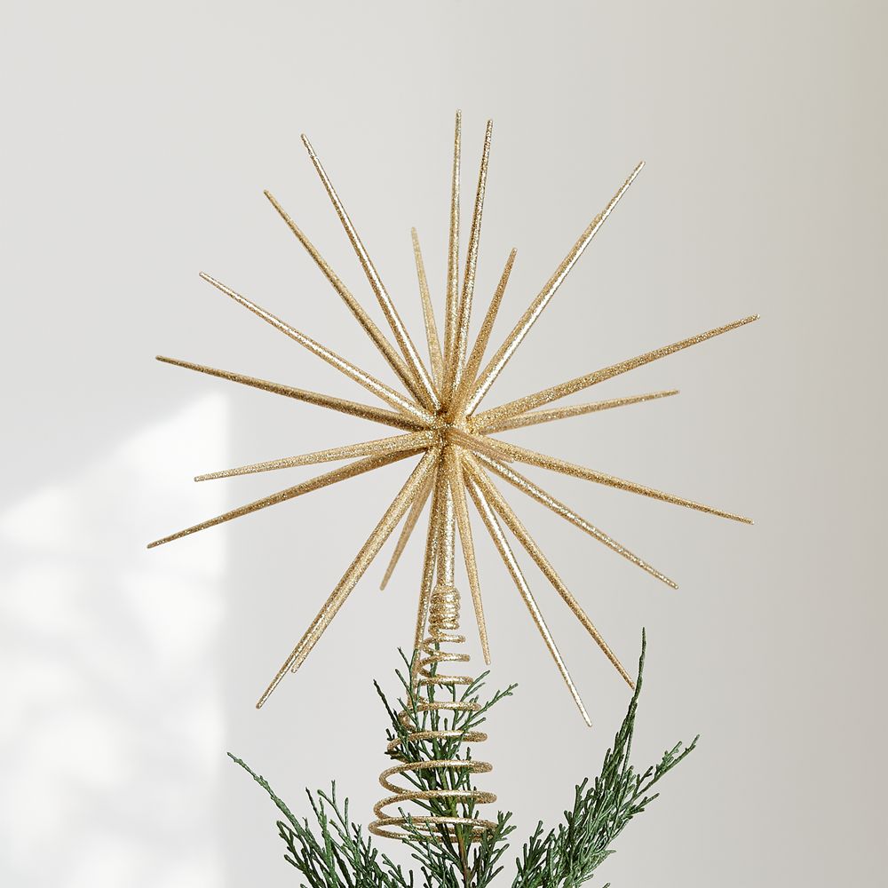Gold Glitter 3D Star Christmas Tree Topper