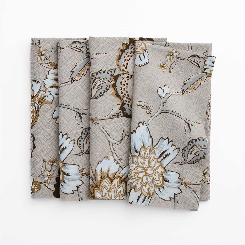 Jacobean Floral Cotton Dinner Napkin, Set of 4