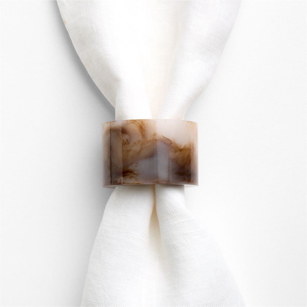 Tortoise Resin Napkin Ring