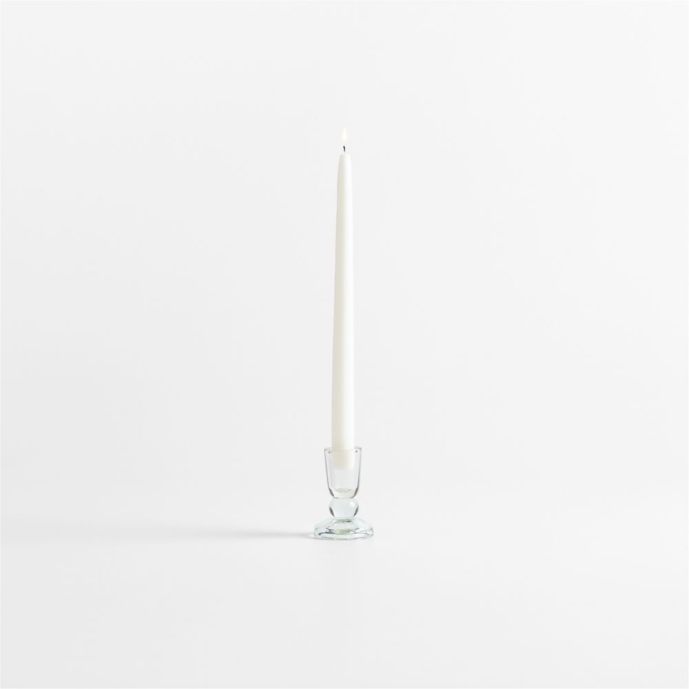 Genoa Clear Glass Taper Candle Holders 3.5"-6.5"