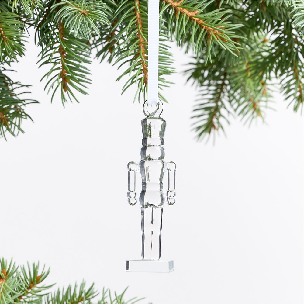Glass Nutcracker Christmas Tree Ornament