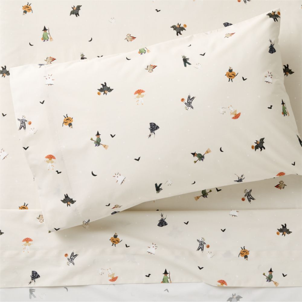 Halloween Trick Or Treat 100% Organic Cotton Percale Kids Sheet Set