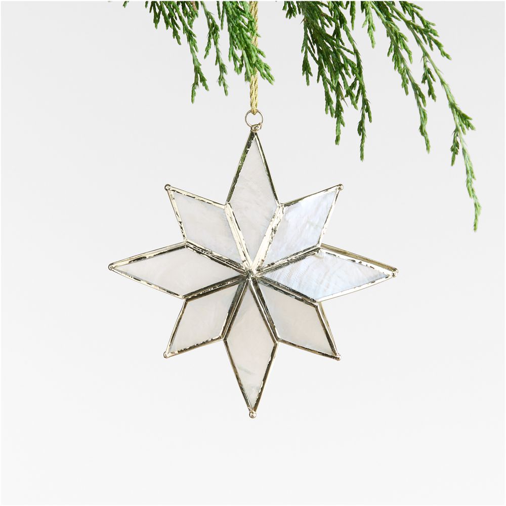 Capiz Snowflake Christmas Tree Ornament