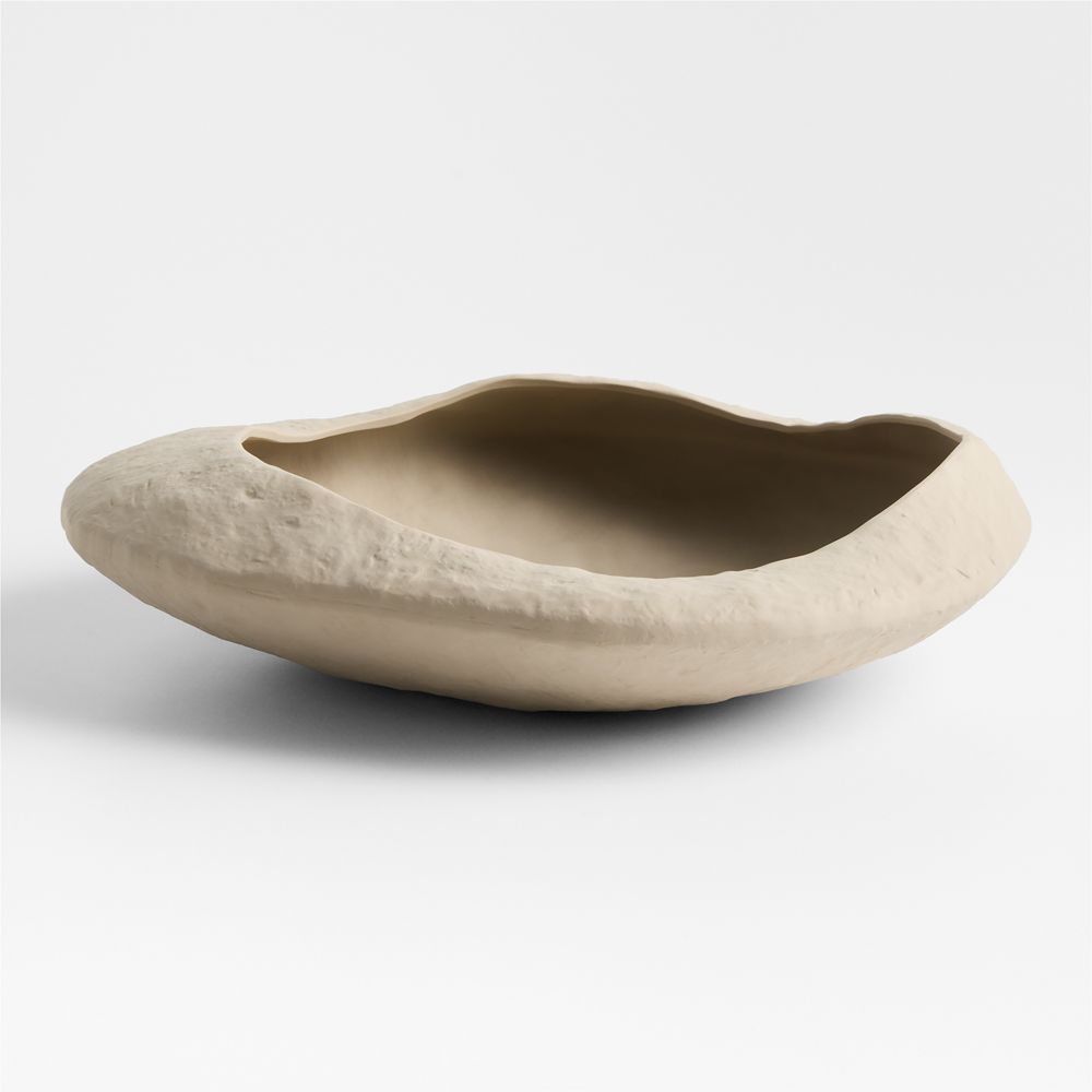 Scraffito Taupe Decorative Bowl