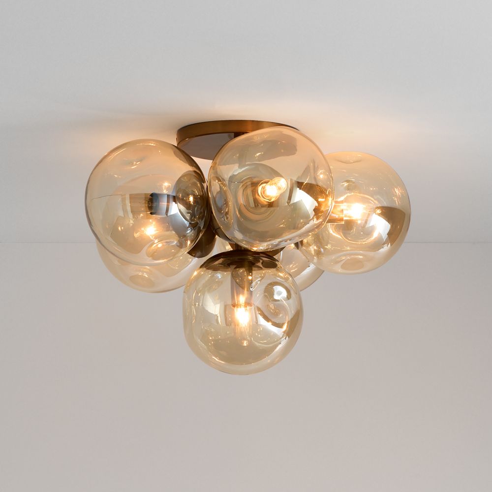 Etienne Glass Flush Mount Light