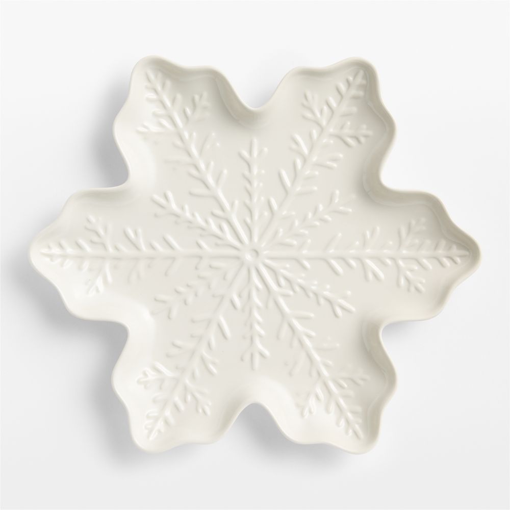 Winter Snowflake Stoneware Platter