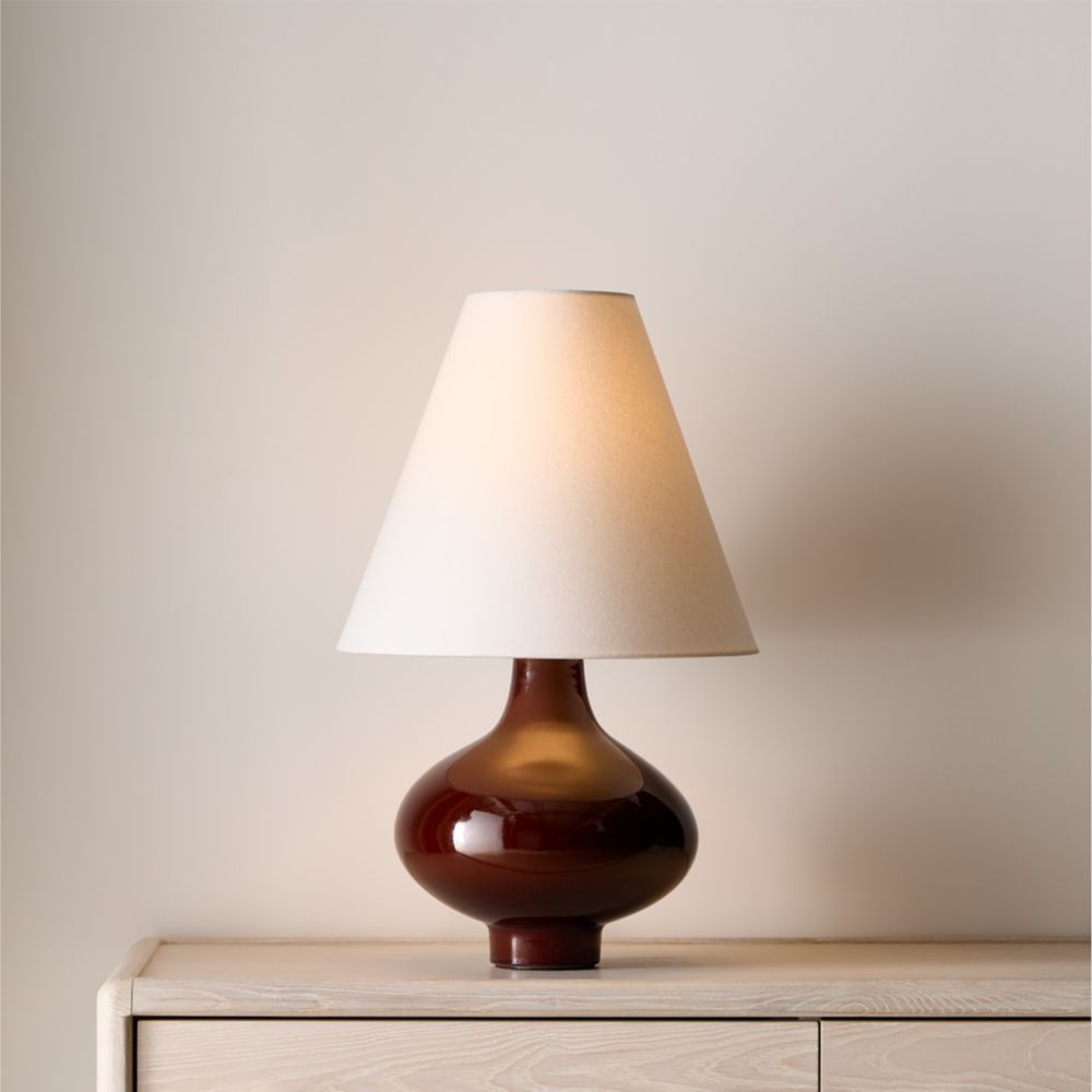 Stafford Bordeaux Ceramic Table Lamp with Fabric Shade 24"