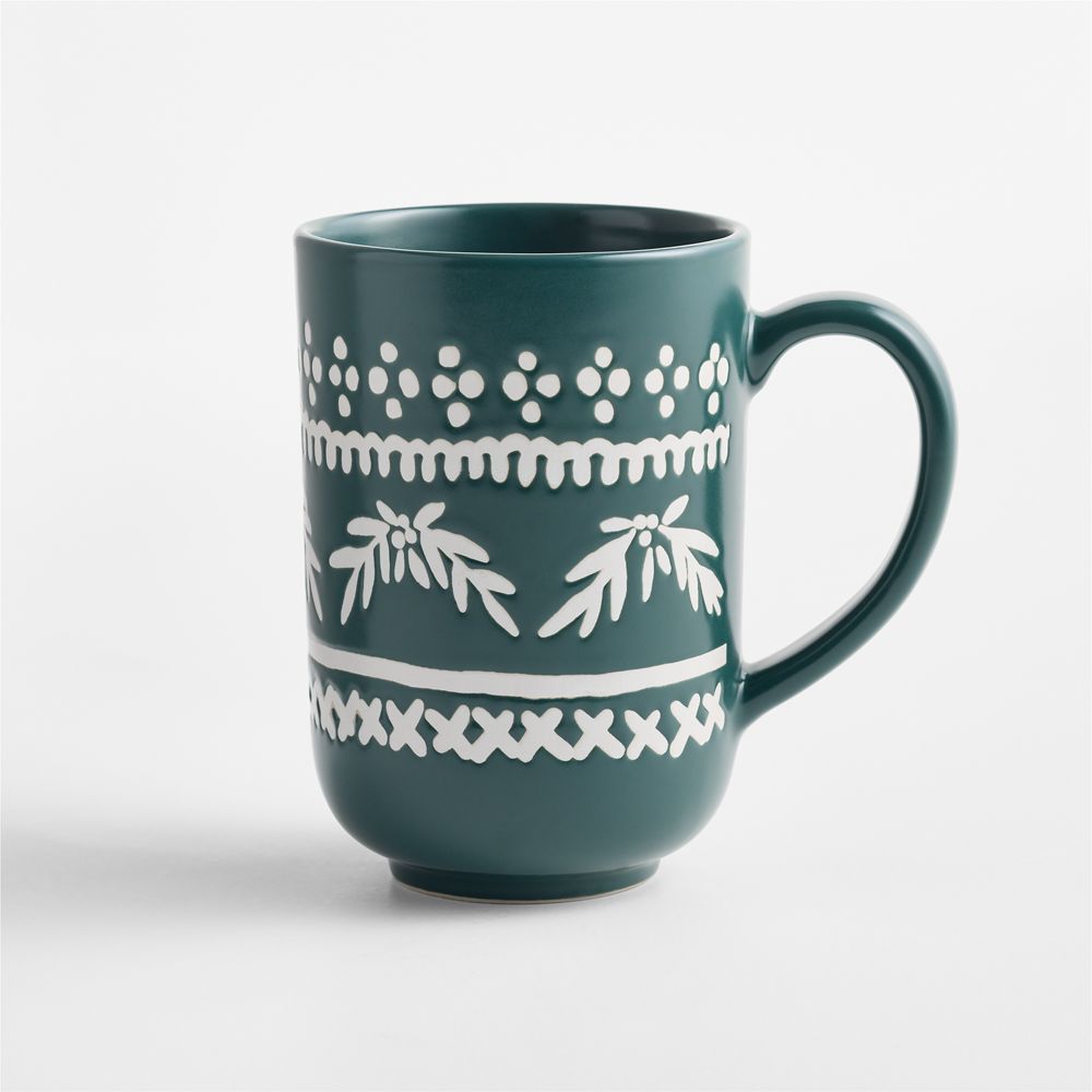 Mistletoe Fair Isle Green 15-oz. Mug