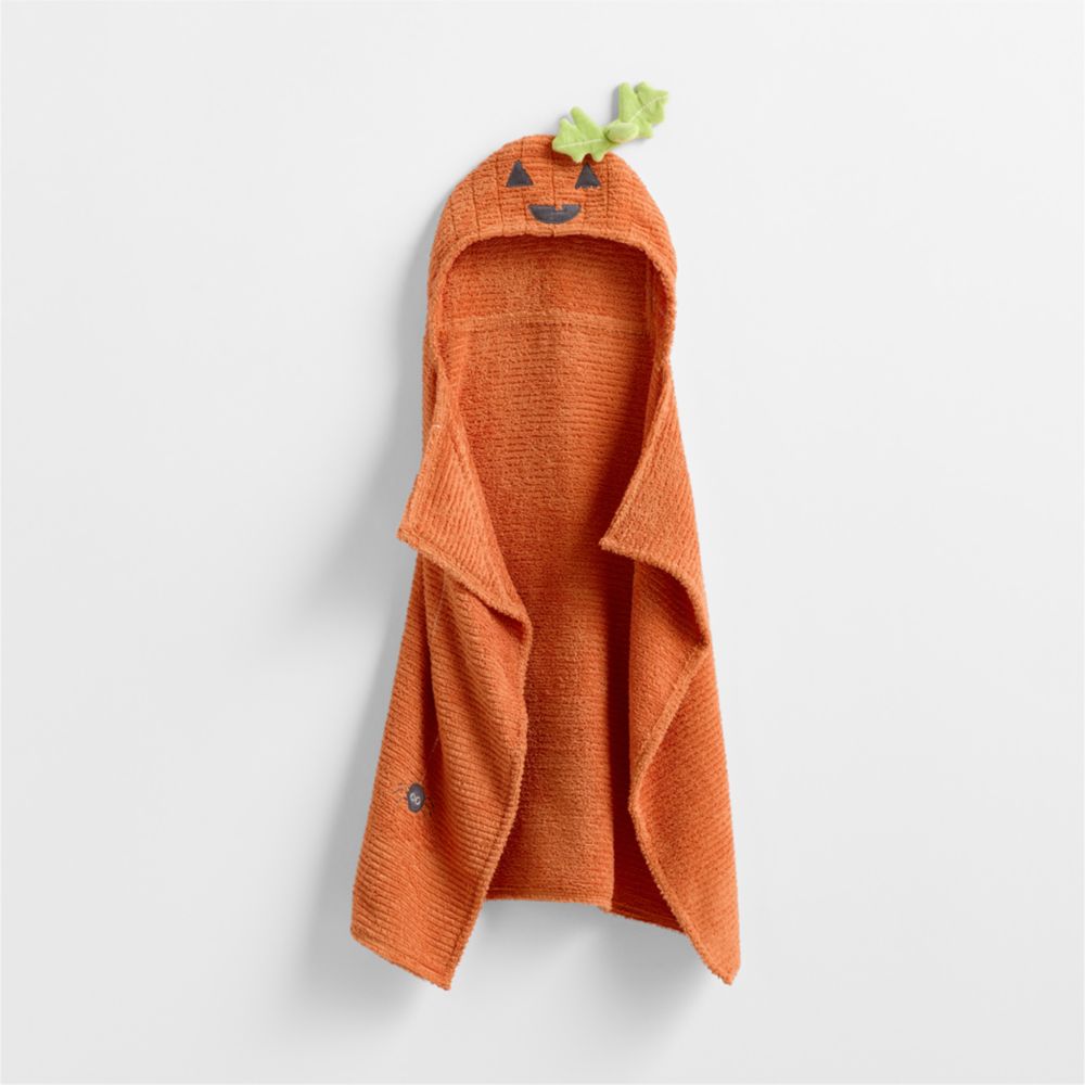 Halloween Pumpkin Organic Cotton Hooded Baby Towel