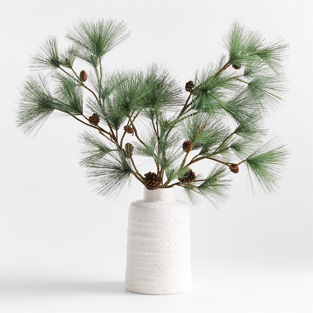Faux Pine Needle and Pinecone Holiday Stem 38"