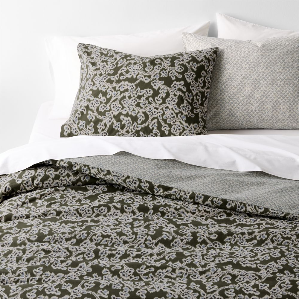 Favorite Washed Organic Cotton Winding Garden Reversible Duvet Cover