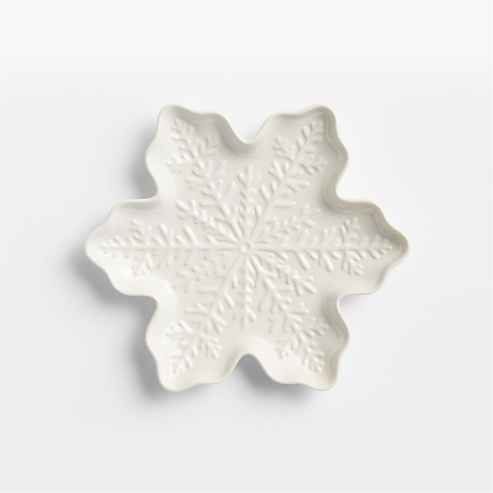 Winter Snowflake Stoneware Salad Plate
