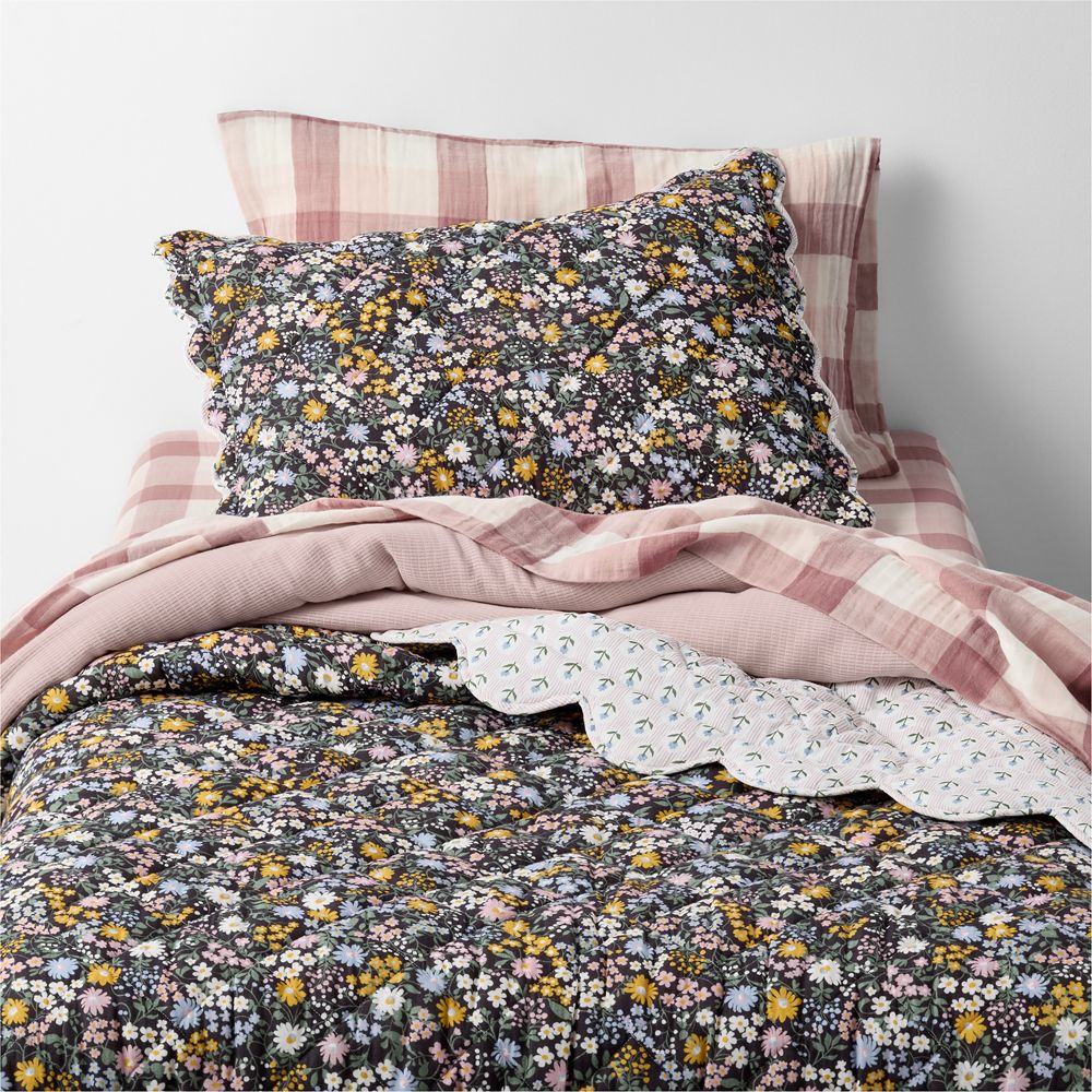 Supersoft Twilight Floral 100% Organic Cotton Voile Kids Quilt