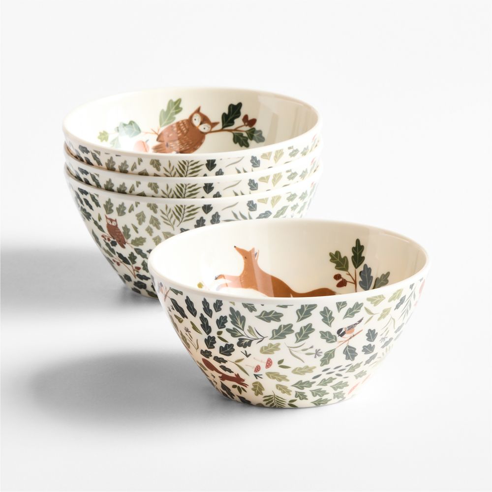 Autumn Melamine Kids Bowls Set of 4