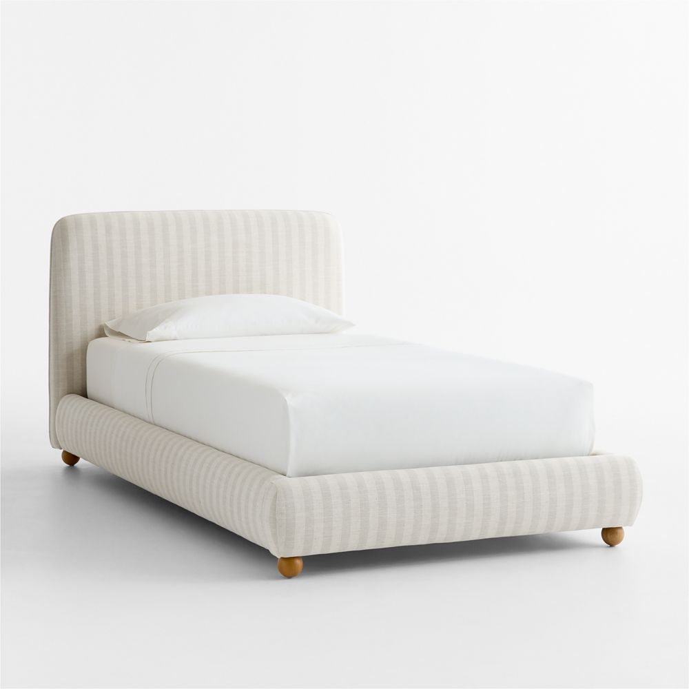 Winner Classic Wide Stripe Upholstered Kids Bed by Venus Williams