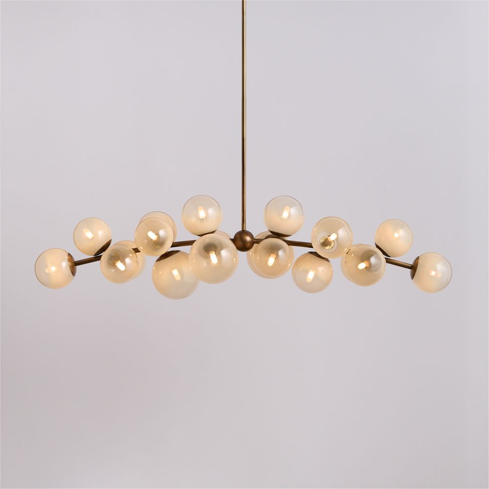 Marlow Brass Linear Chandelier Light