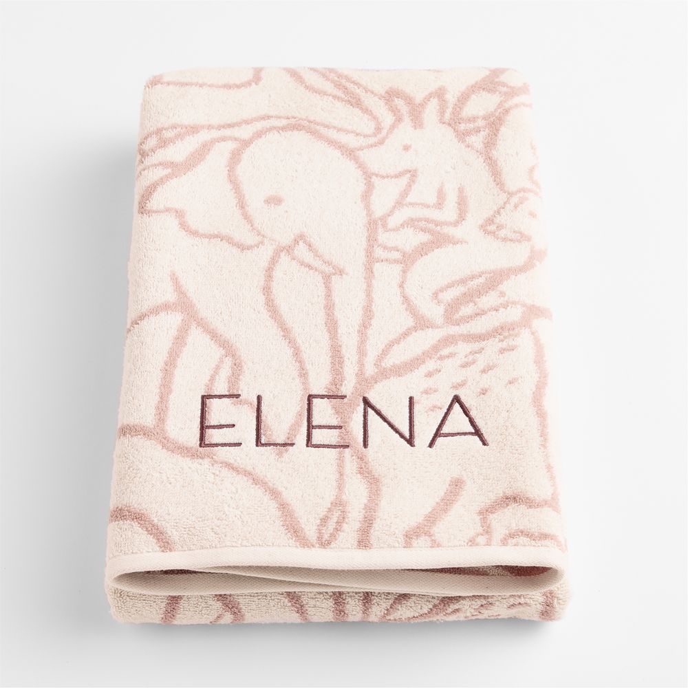 Explorer Dusty Rose 100% Organic Cotton Kids Bath Towel
