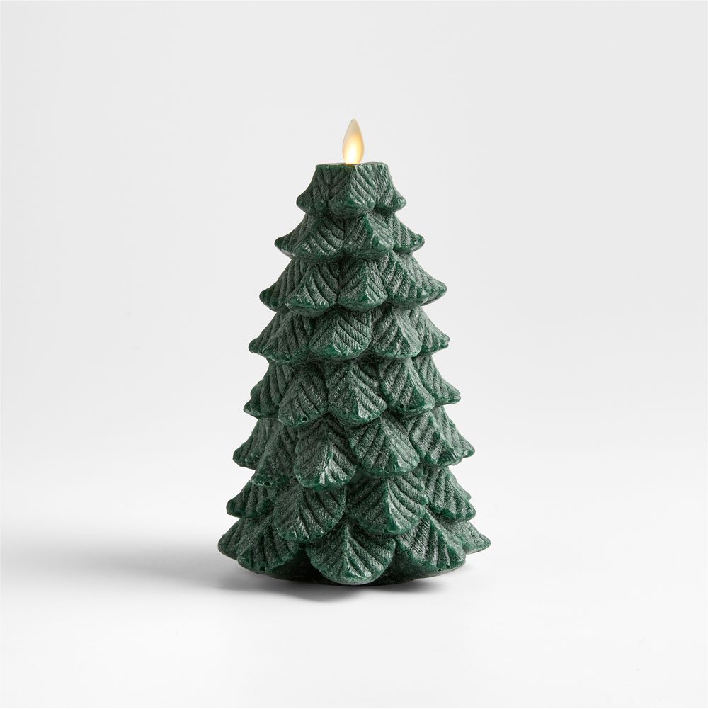 Flameless Flicker Green Tree Candles