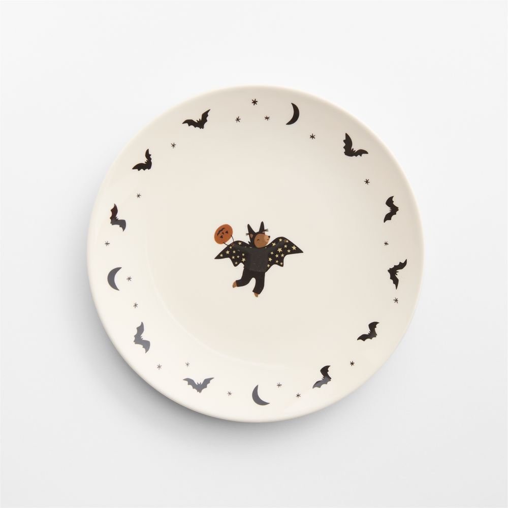 Halloween Bat Melamine Kids Dinner Plate