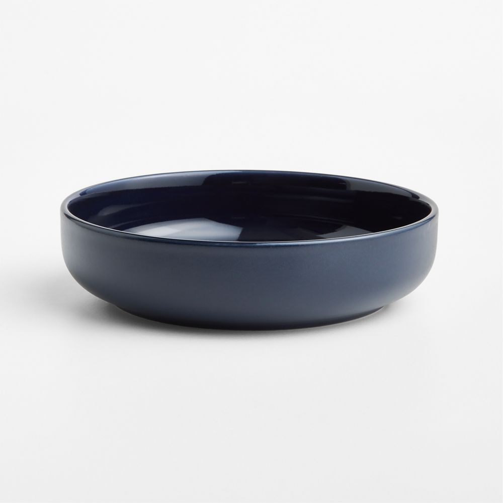 Hudson Navy Blue Stoneware Low Bowl