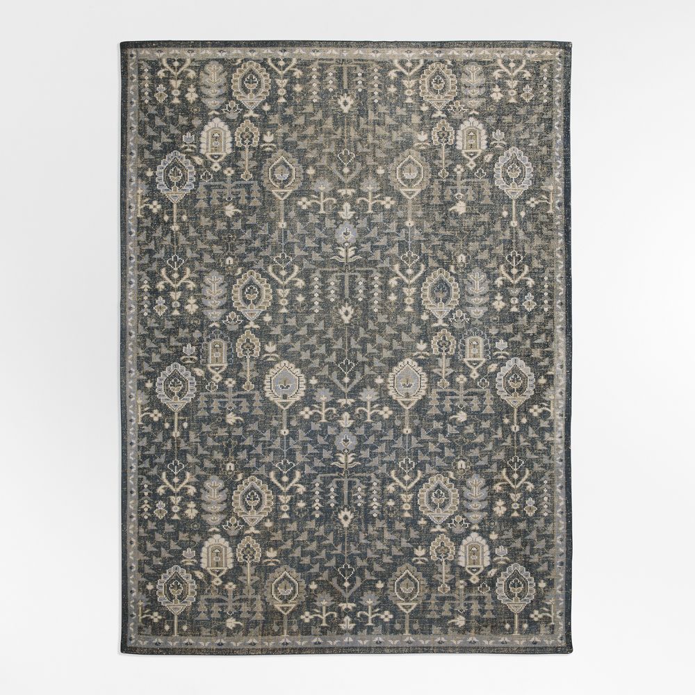 Combe Wool Traditional Handknotted Blue Rug