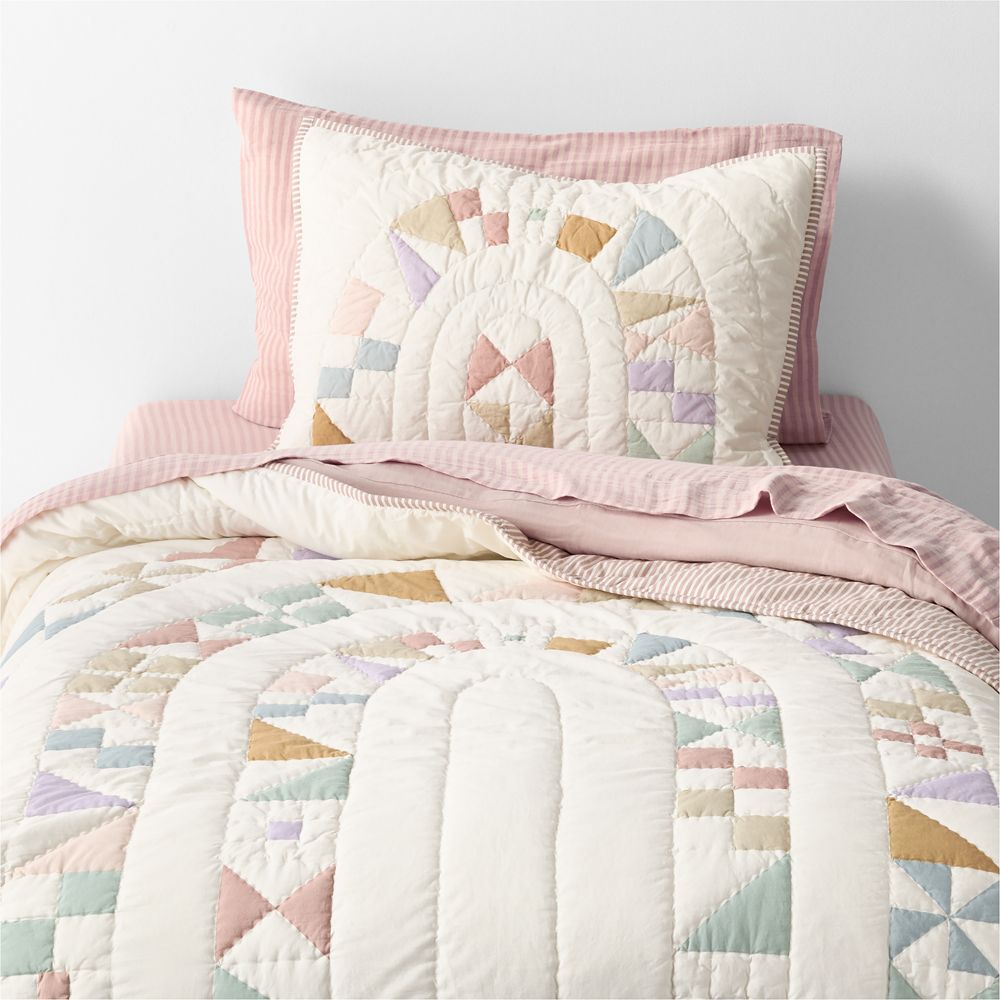 Gemma Rainbow 100% Organic Cotton Kids Quilt