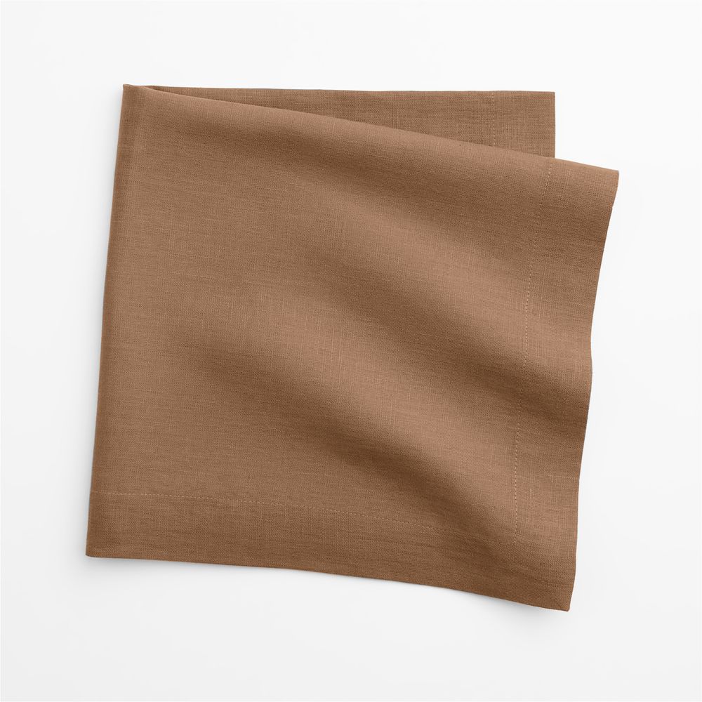 Marin Maple Brown European Linen Dinner Napkin