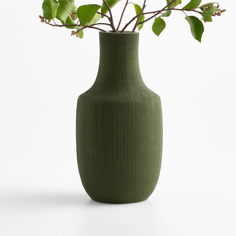 Norton Slim Dark Green Vase 13"