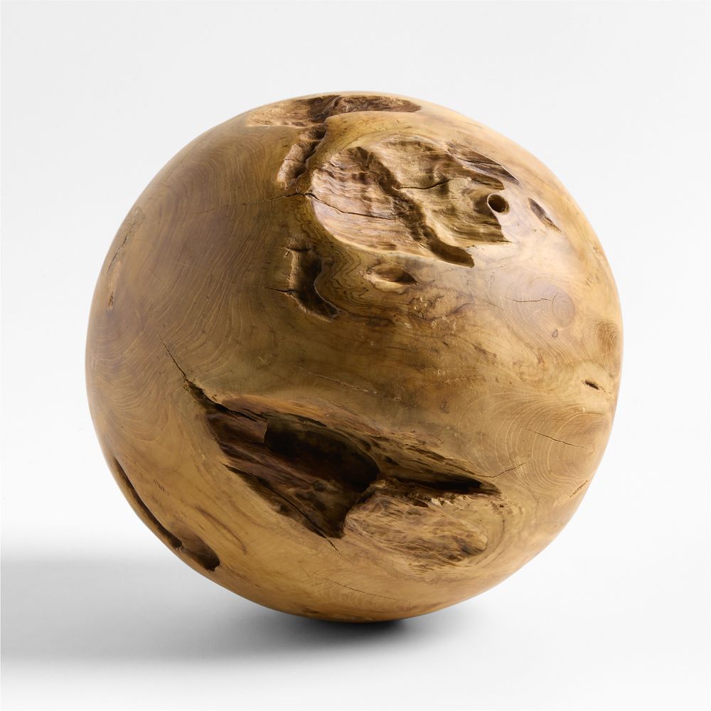Wood Sphere Decorative Object 8"-11"