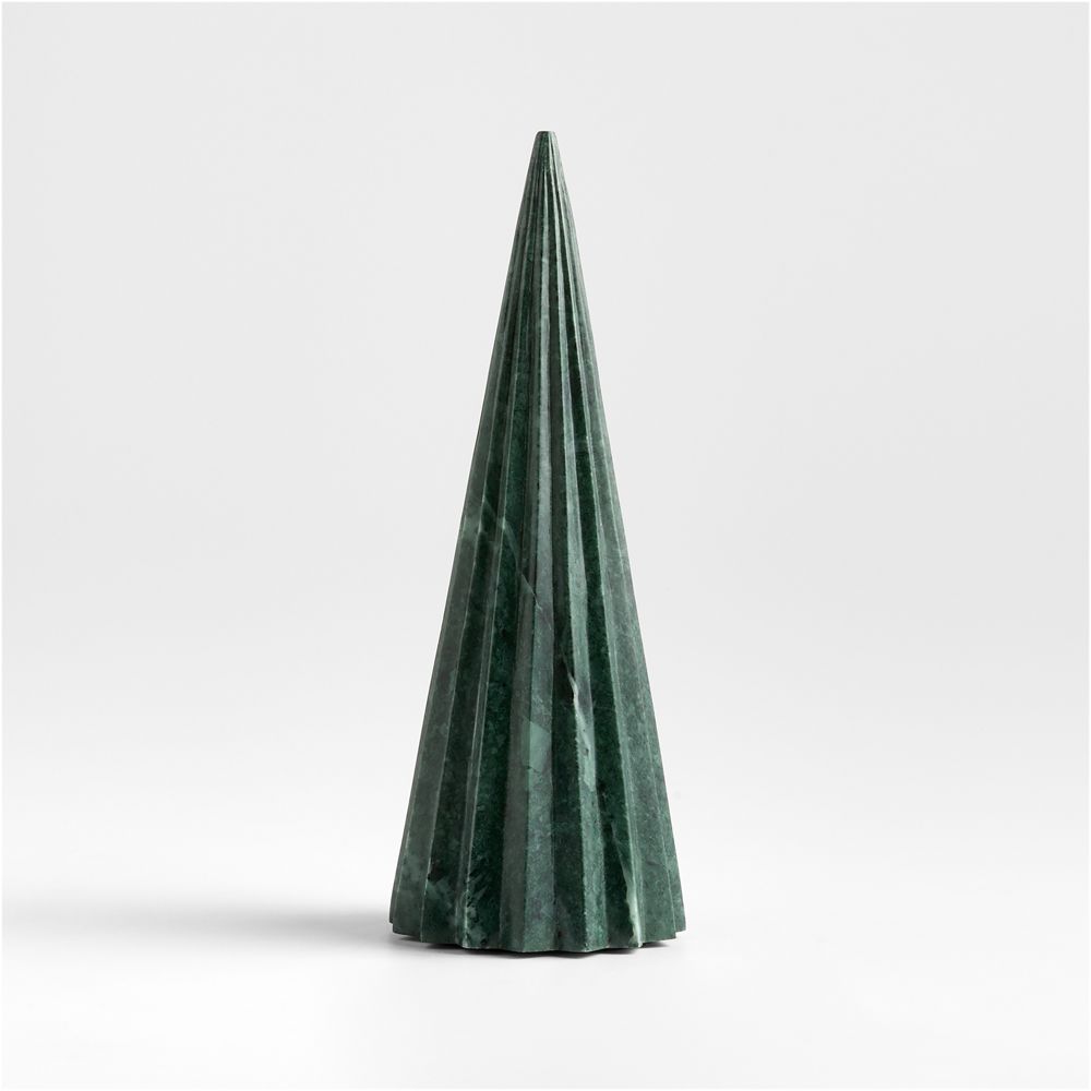 Fern Green Fluted Marble Holiday Tree, Large 12"