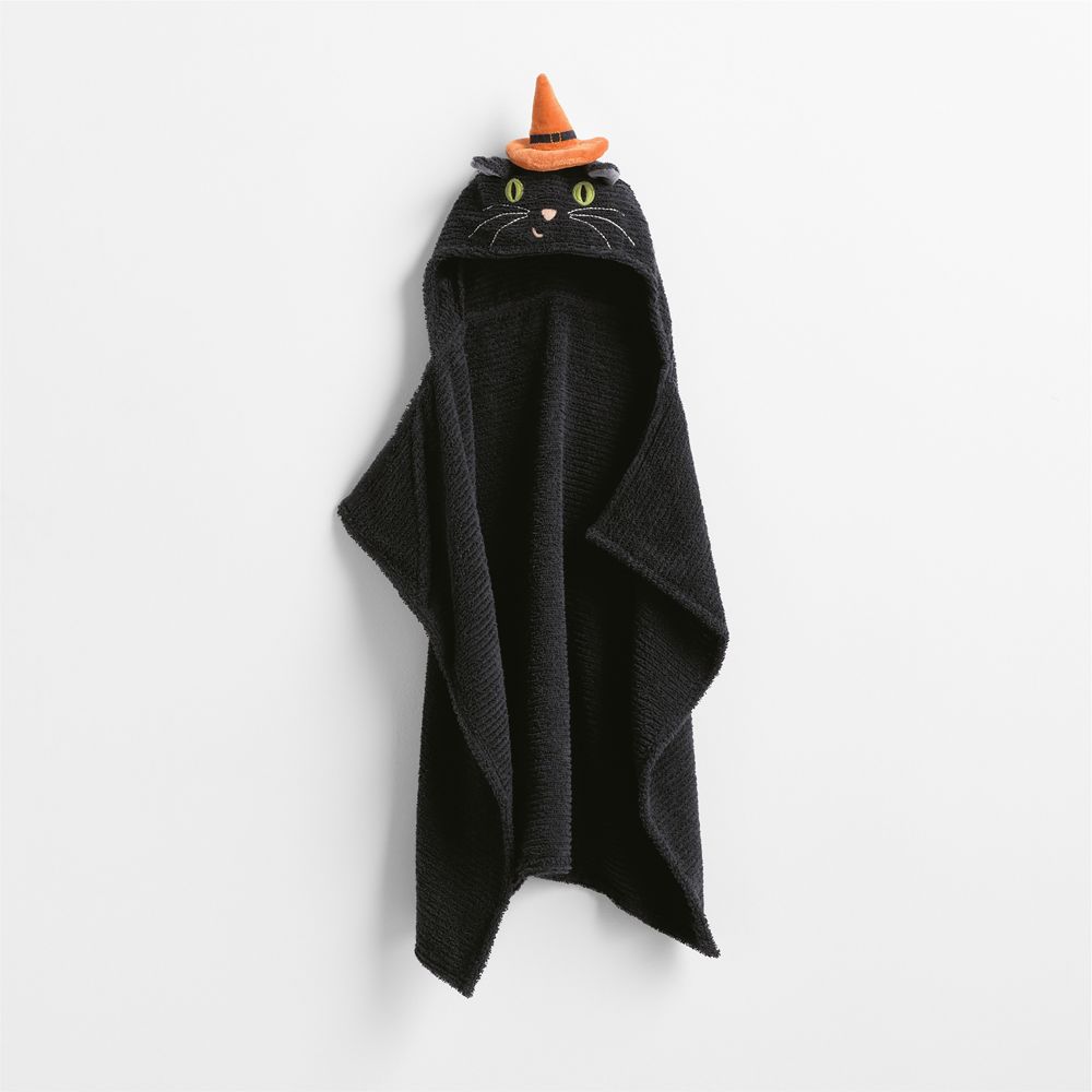Halloween Cat Organic Cotton Hooded Baby Towel