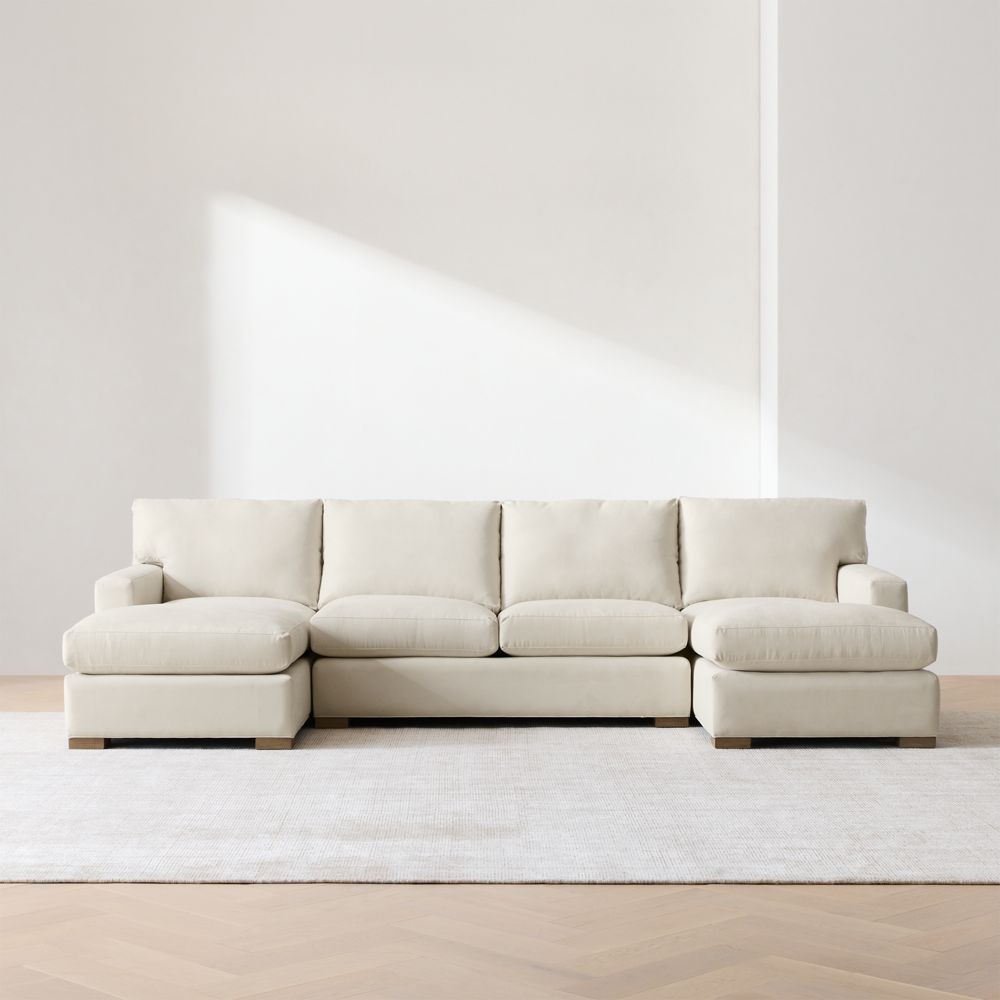 Axis 3-Piece U-Shaped Sectional Sofa with Double Chaise Lounge- Image 3