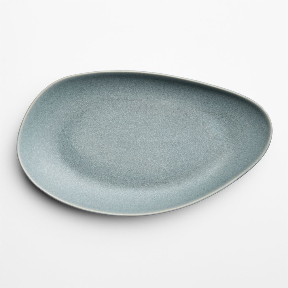 Grove Light Blue Stoneware Serving Platter