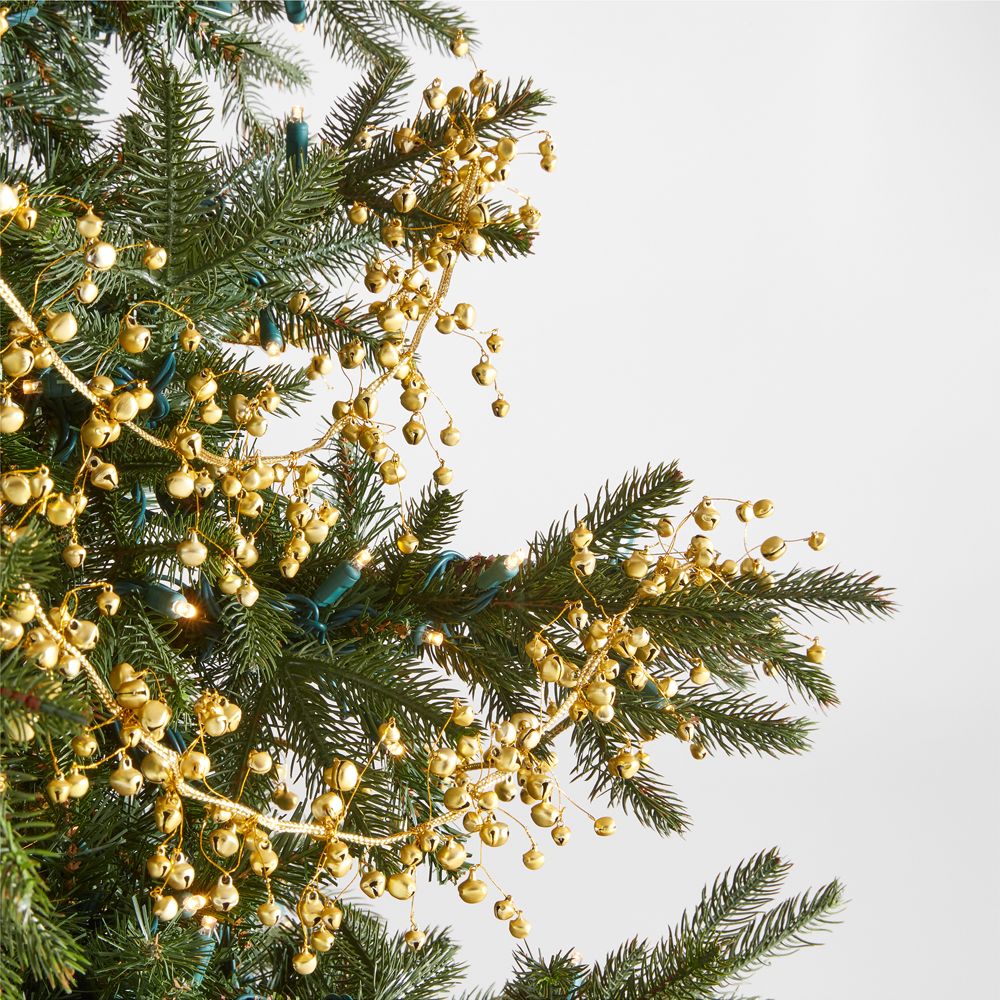 Gold Jingle Bell Christmas Tree Garland 6'