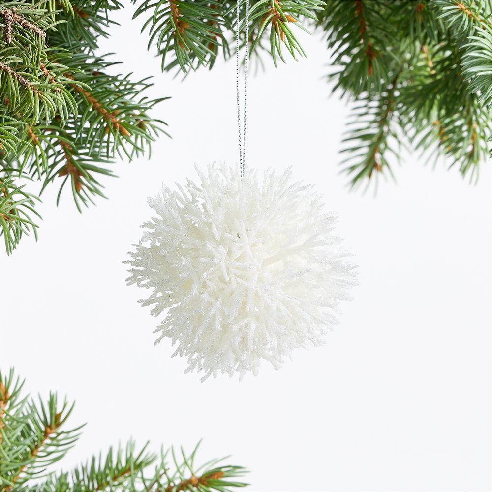 White Coral Cluster Christmas Tree Ornaments