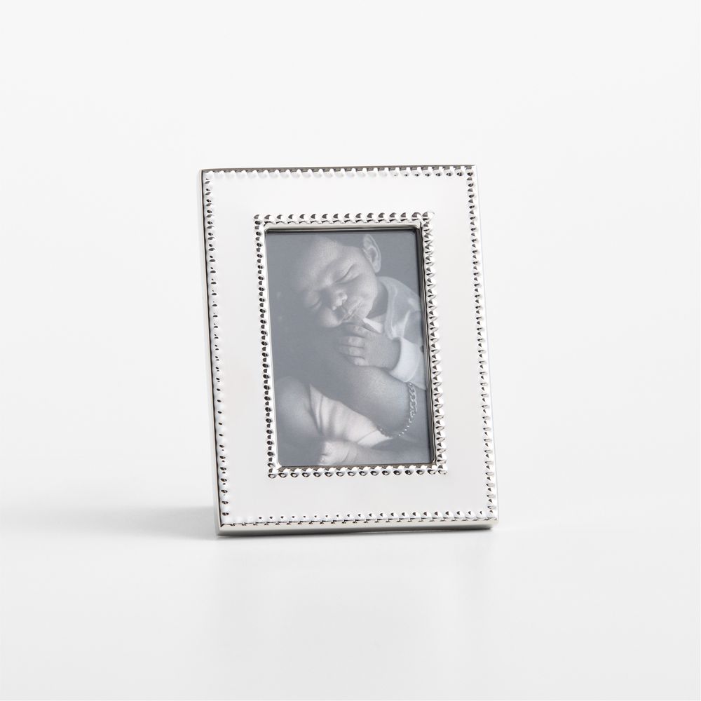 Signature Silver Beaded Metal Picture Frames