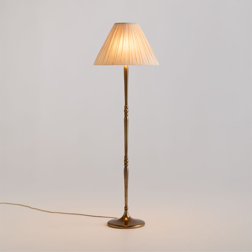Solenne Metal Floor Lamp with Pleated Fabric Shade 64.5"