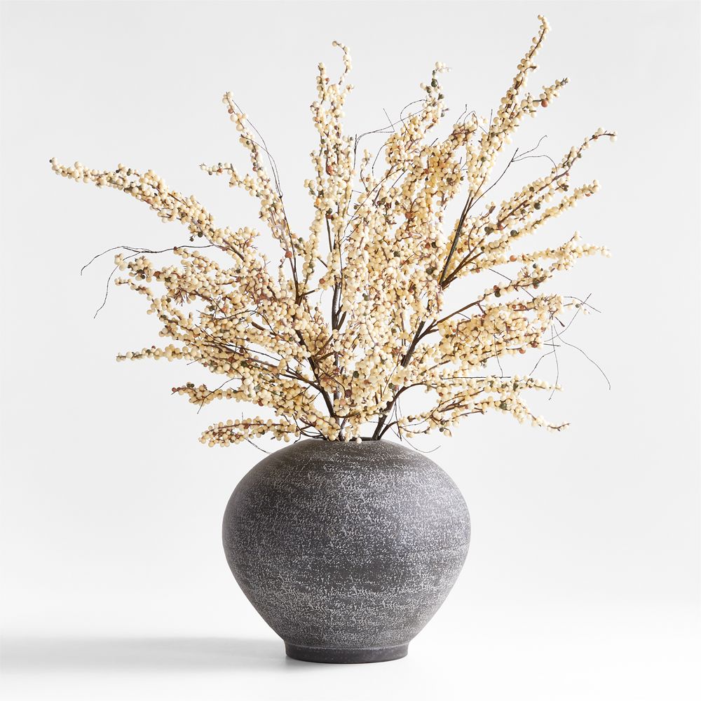 Faux White Mini Berry Holiday Stem 48"